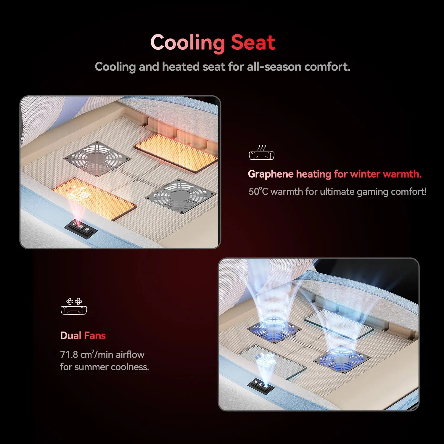 AutoFull M6 Ultra White Gaming Chair with Massage AutoFull