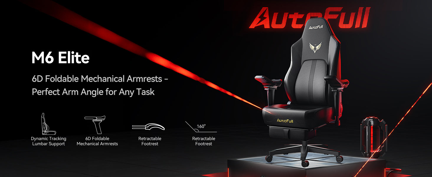 AutoFull M6 Elite Gaming Chair with 6D Armrests